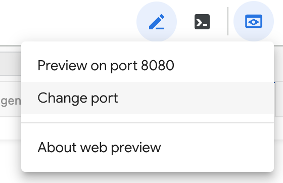 Web Preview menu